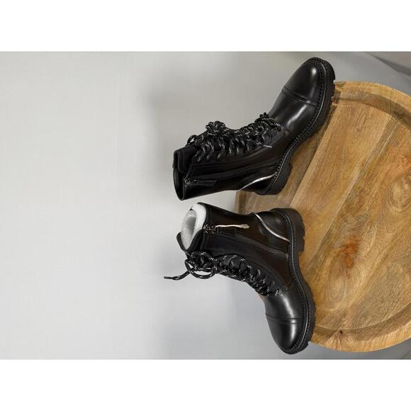 Casadei Love Calf Nero NWB Combat Boot / Lace-Up Leather Boot Women's Size 5 - Picture 8 of 13